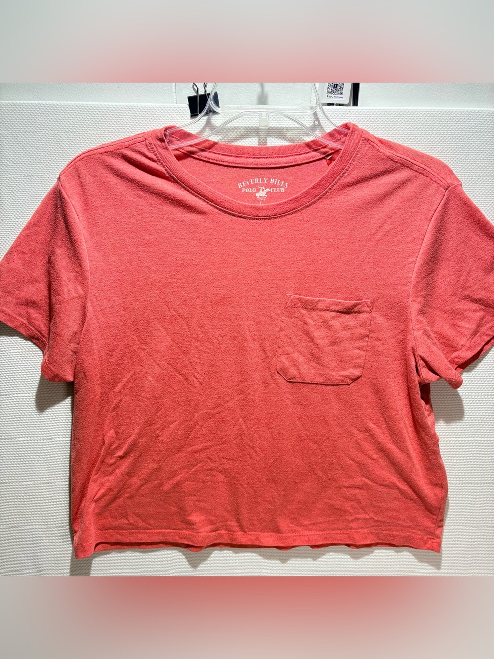 Beverly Hills Polo Club Men’s Coral Short Sleeve Pocket Tee
